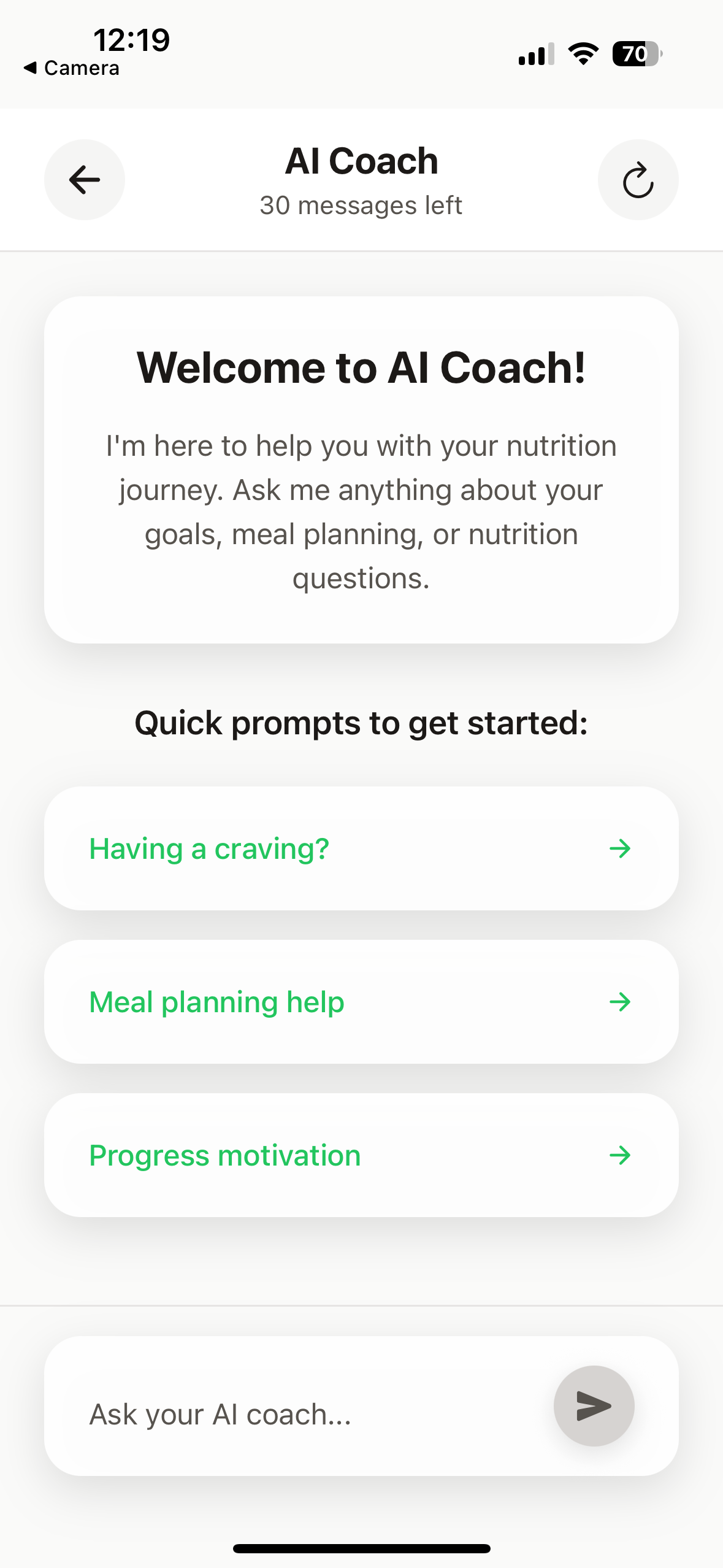 AI-powered analytics dashboard showing nutrition trends, correlations, and intelligent insights